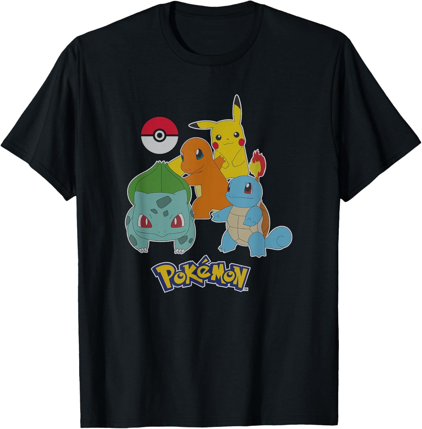 Pokémon First Generation Group Shot Logo T-Shirt - Image 2
